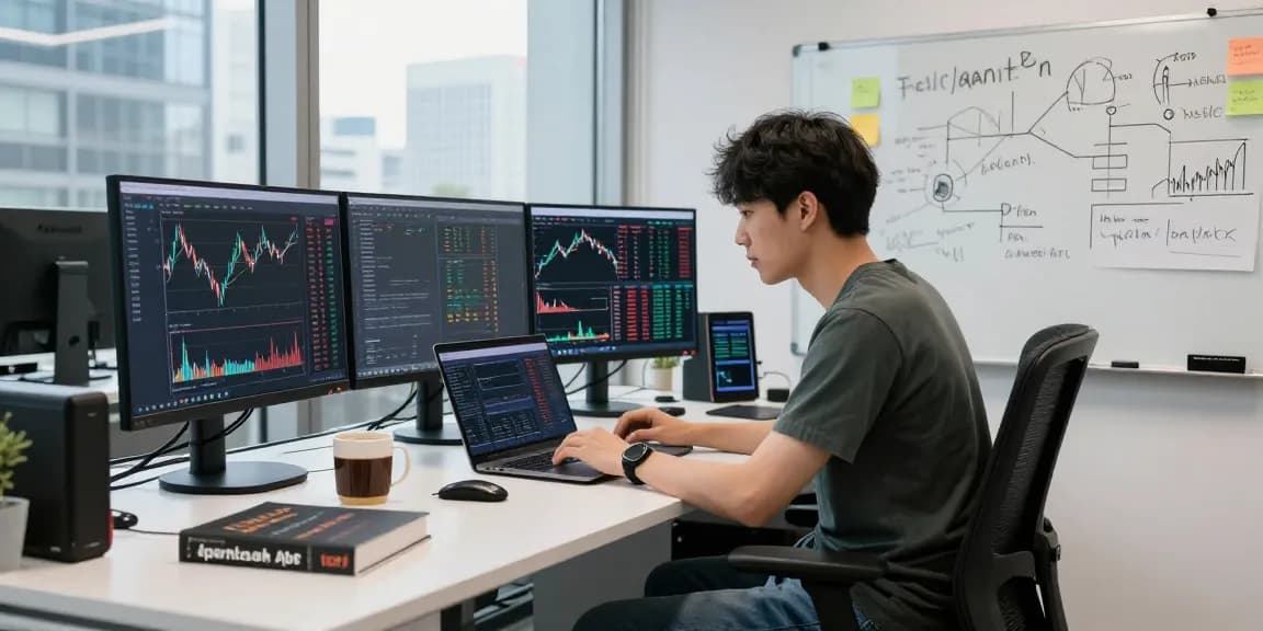 Real-time analysis using Japan quant stock trading API in a modern developer workspace