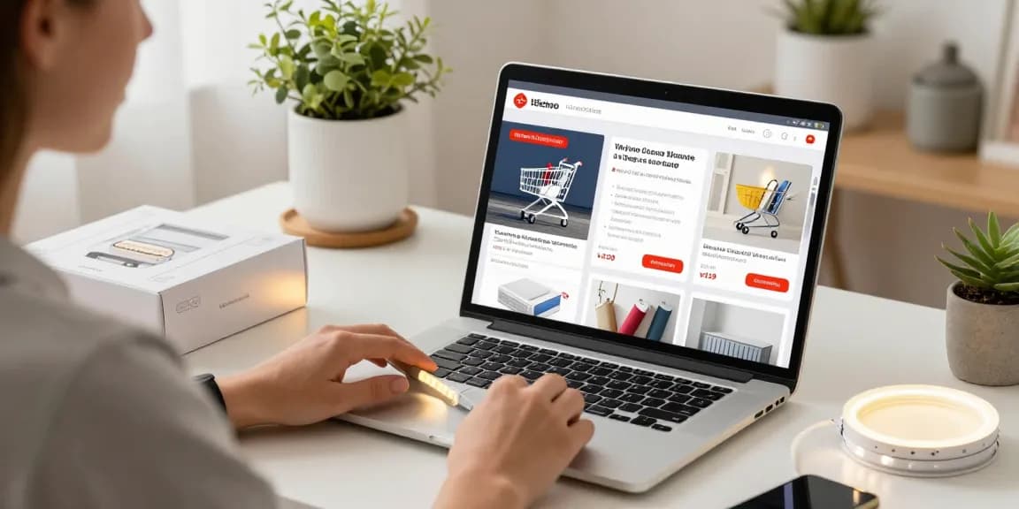 Banda LED for online shopping, showcasing best deals and product review options on a digital marketplace.