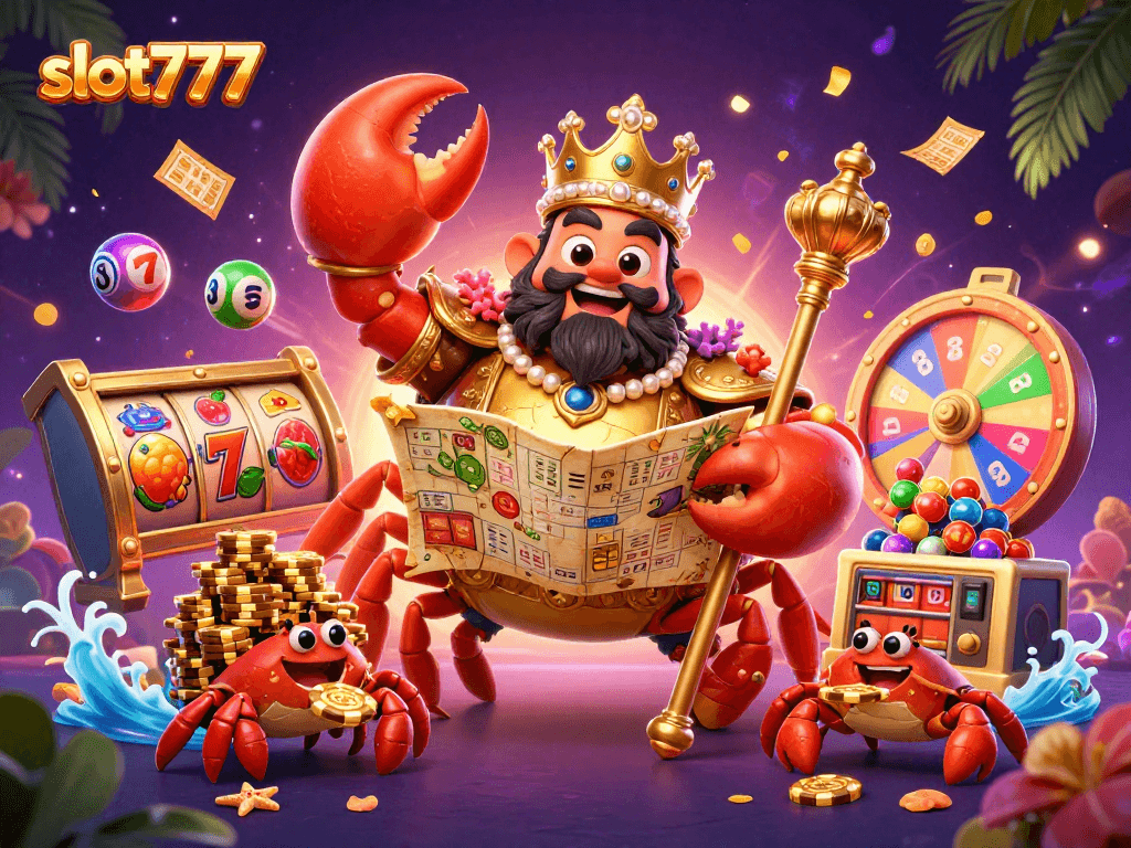 Engage in thrilling gaming at slot777 with a vibrant and rich casino illustration.