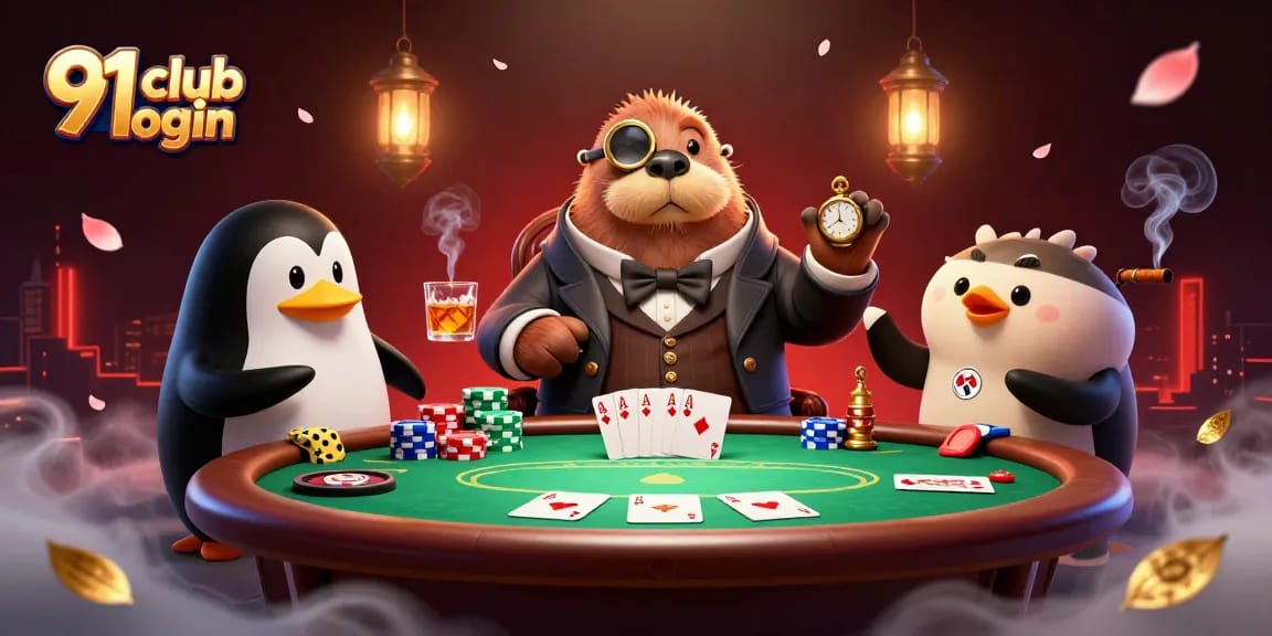 Join the excitement with a 91 club login at an underwater poker scene with engaging characters.