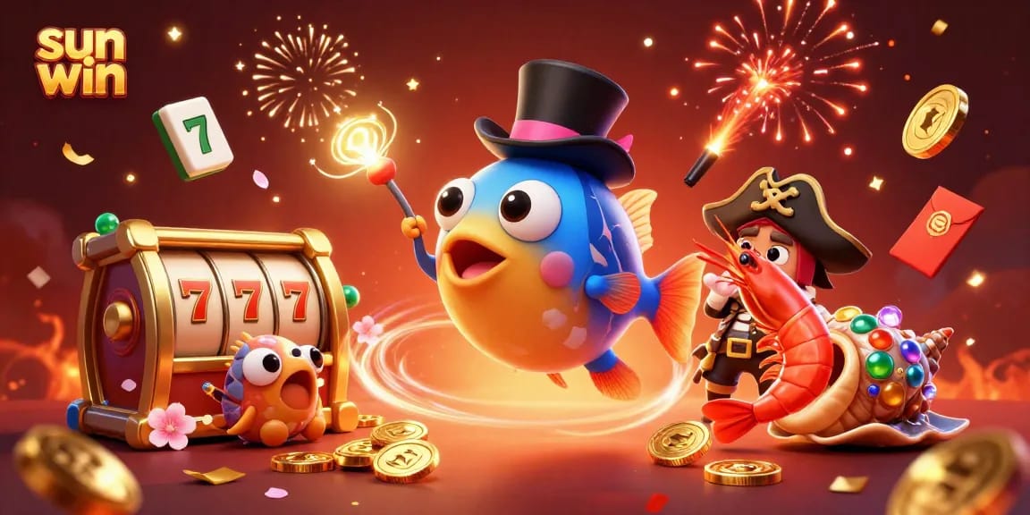 Experience the thrills of sun win with dynamic gambling elements, including a top-hat anglerfish!