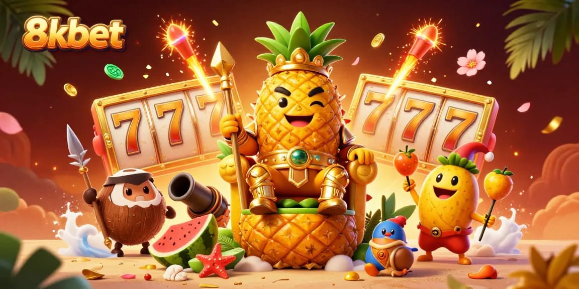Experience immersive gaming at 8xbet with a vibrant casino scene featuring lively characters and elements.
