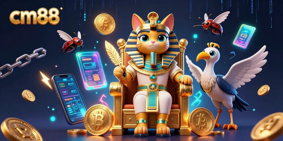 Experience the excitement of cm88 casino with a vibrant 3D Egyptian theme embracing crypto elements.