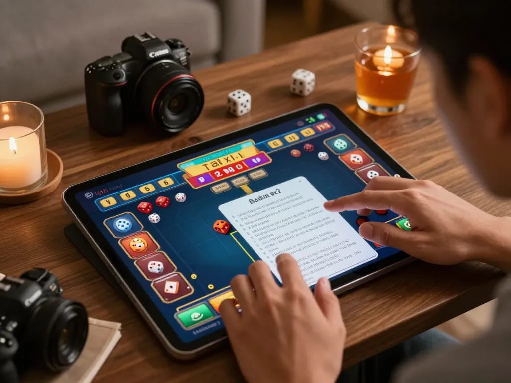 Engaging app tài xỉu online gameplay on smartphone showcasing vibrant dice graphics and betting options.
