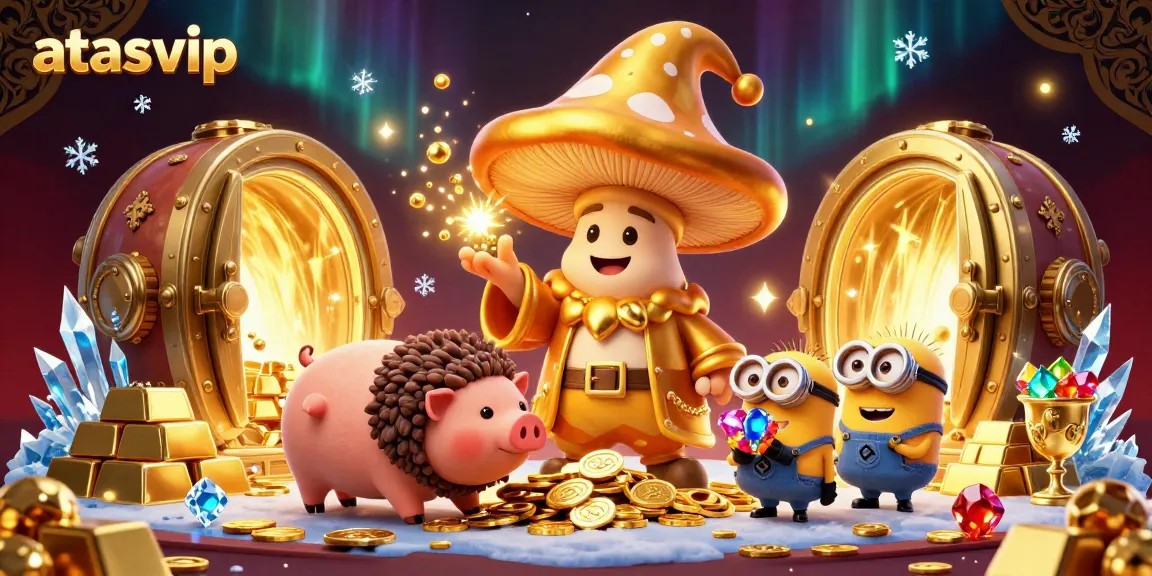 Experience the richness of gameplay at atasvip with a magical golden wizard in a dynamic casino scene.