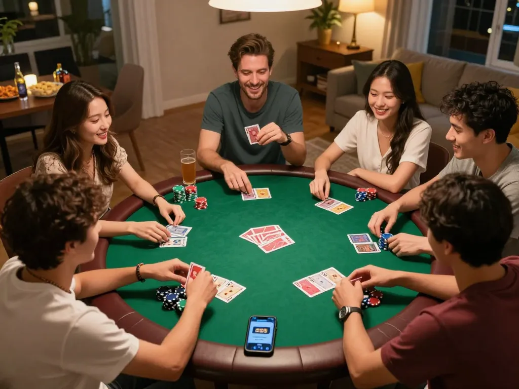 Play poker with friends during an engaging home game using XX88 TODAY for strategies.
