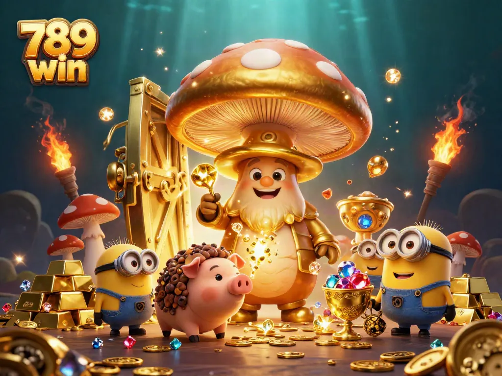 Engage in the magic of 789 win with golden treasures and casino excitement bursting into view.