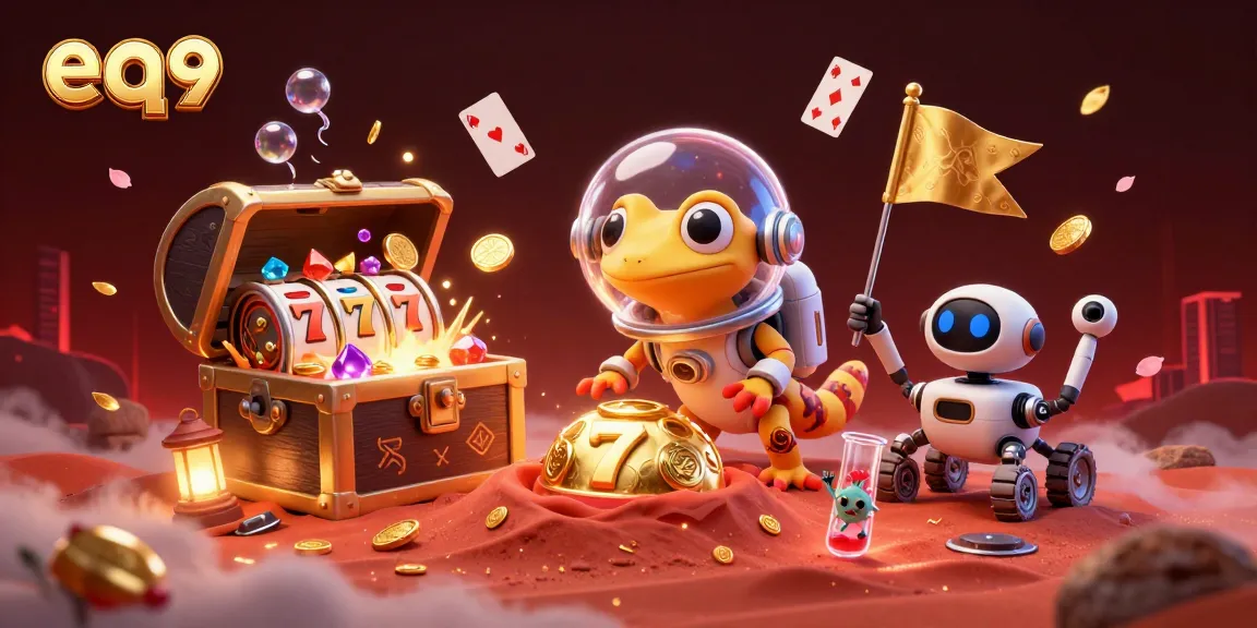 Spin and win at eq9 with a vibrant Martian gecko casino adventure featuring golden treasures.