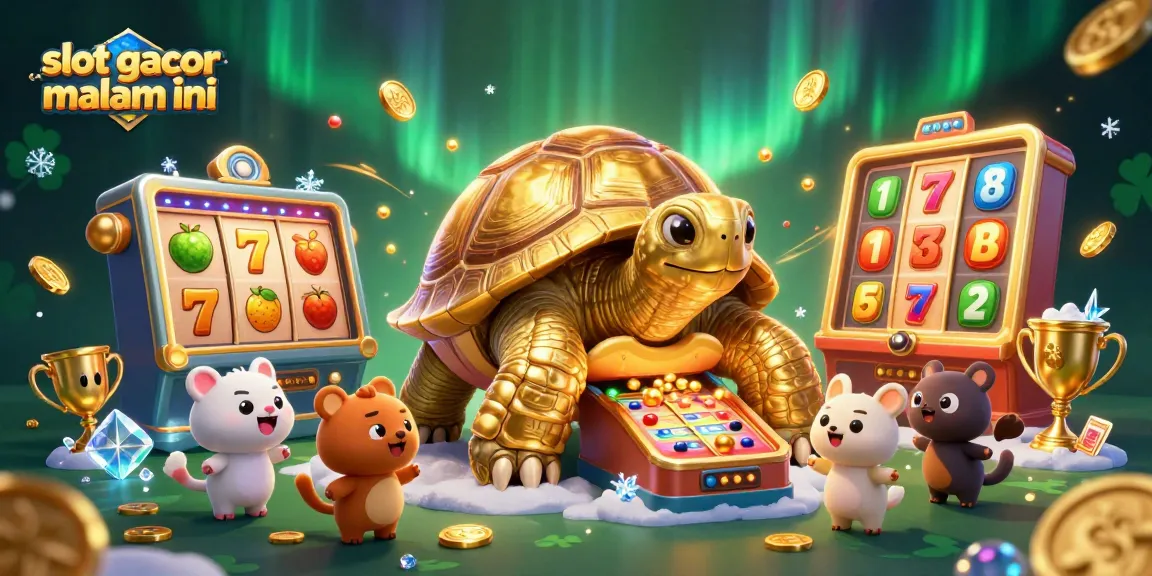 Play slot gacor malam ini with excitement as fun animals enjoy a vibrant 3D gaming scene.