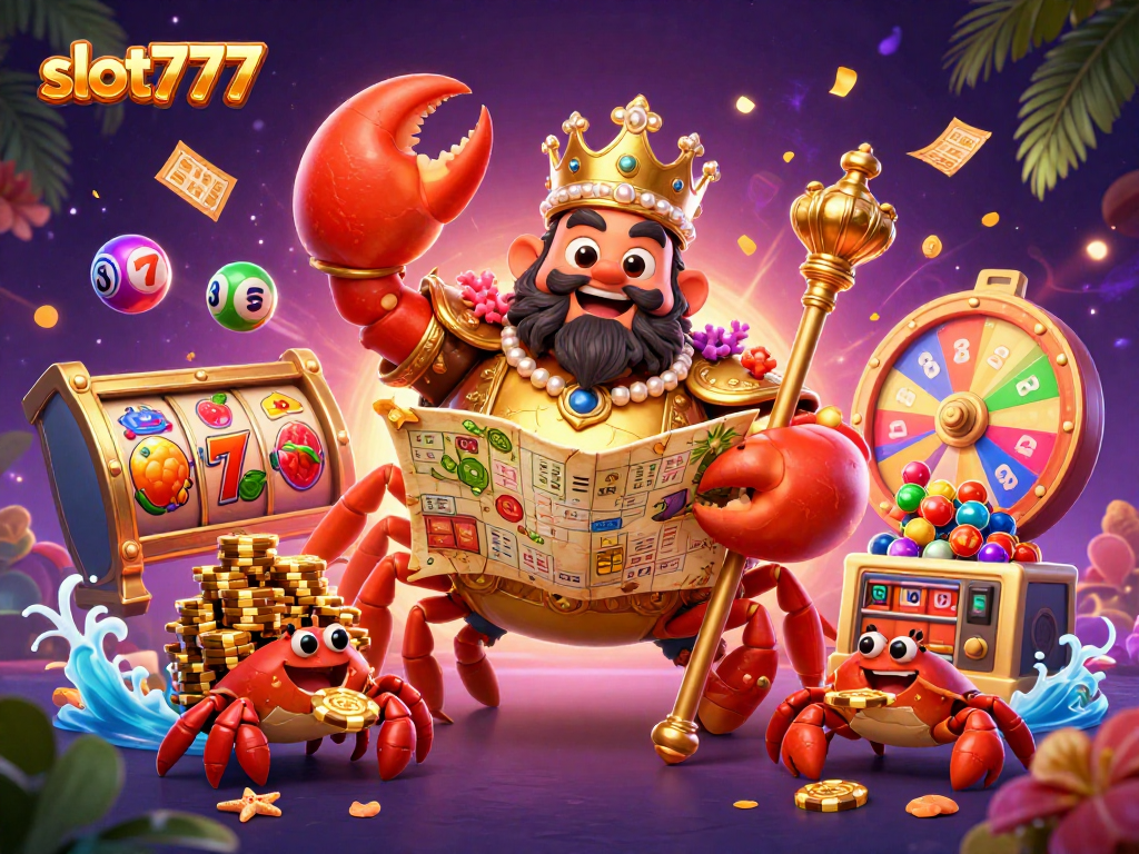 Engage in thrilling gaming at slot777 with a vibrant and rich casino illustration.