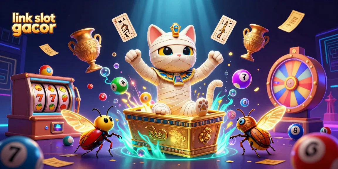 Experience the excitement of link slot gacor with 3D cartoon elements depicting winning moments in a vibrant casino scene.