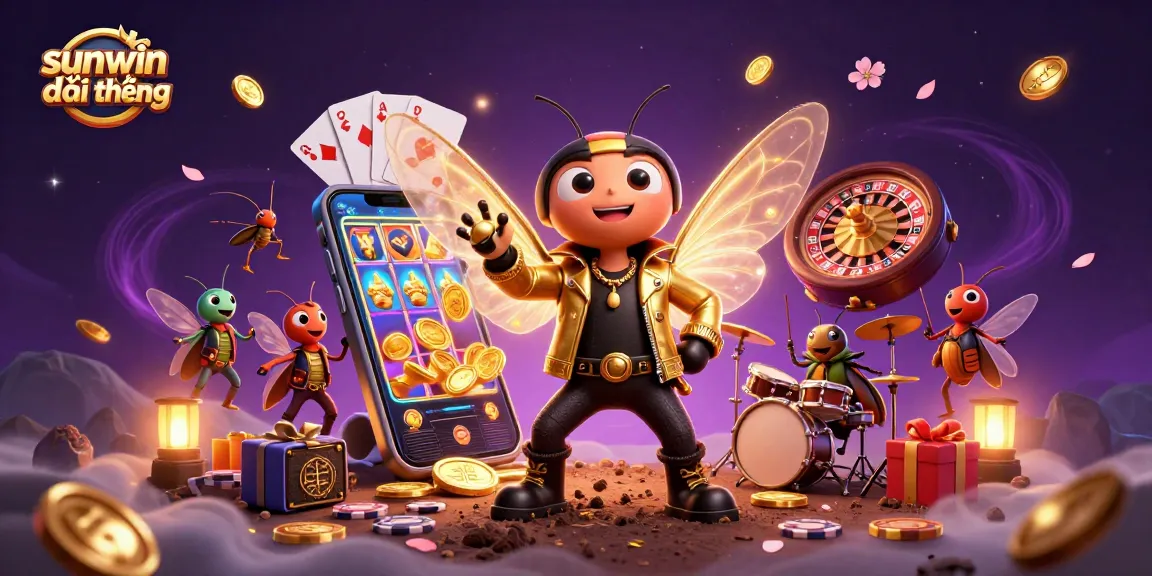 Engage with sunwin đổi thưởng while enjoying thrilling casino action in a vibrant 3D illustration