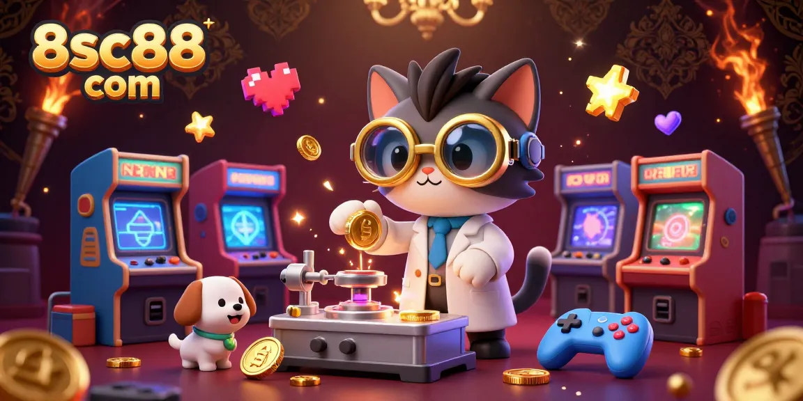 Experience exciting gameplay at 8sc88 com with vibrant 3D casino illustrations filled with action.