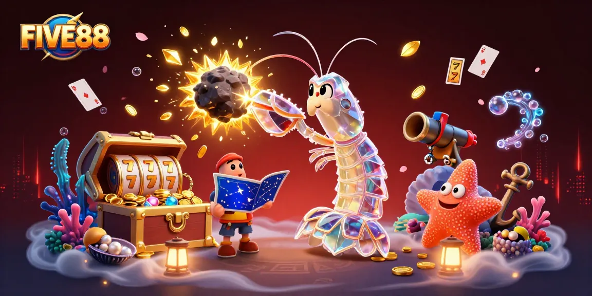 Experience the excitement of FIVE88 casino games with vibrant visuals and animated action.