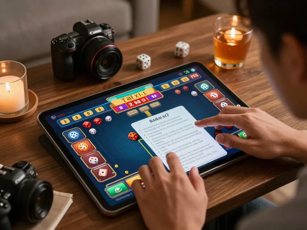 Engaging app tài xỉu online gameplay on smartphone showcasing vibrant dice graphics and betting options.