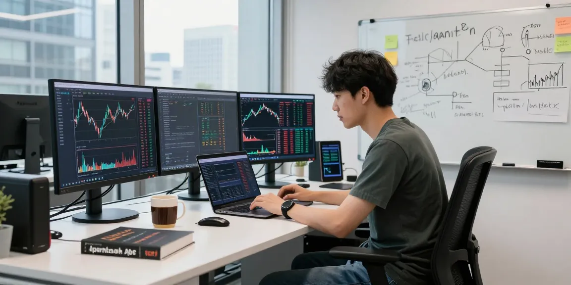 Real-time analysis using Japan quant stock trading API in a modern developer workspace