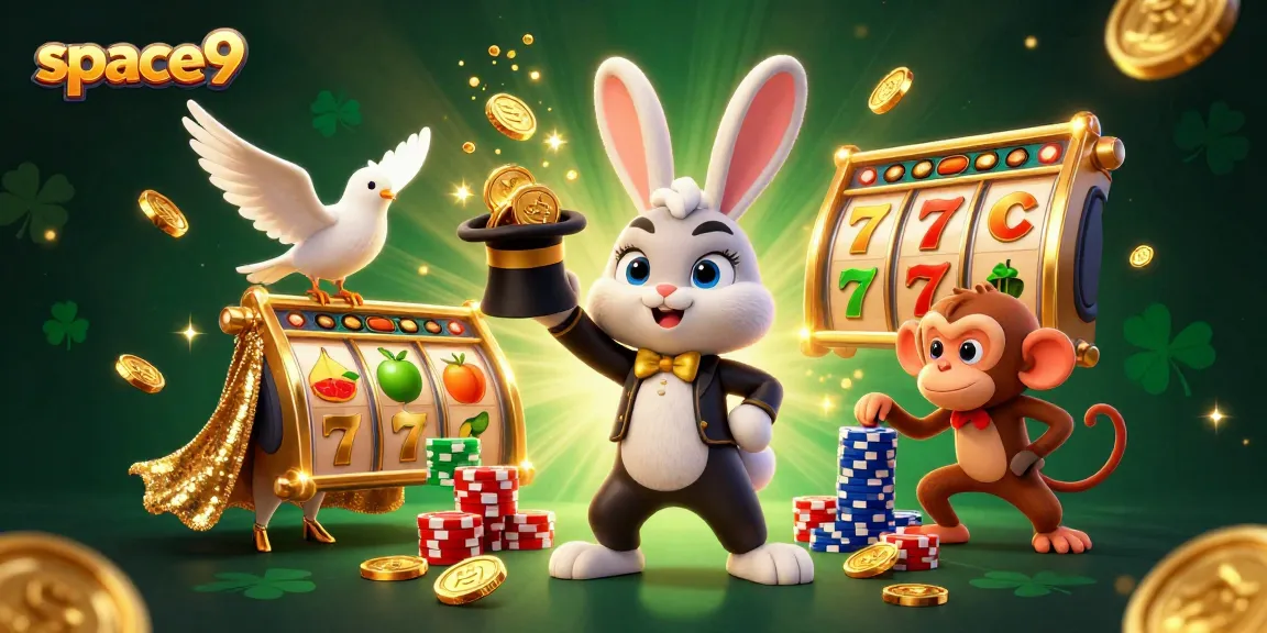 Experience thrilling excitement at space9 while winning golden coins from slots and poker chips.