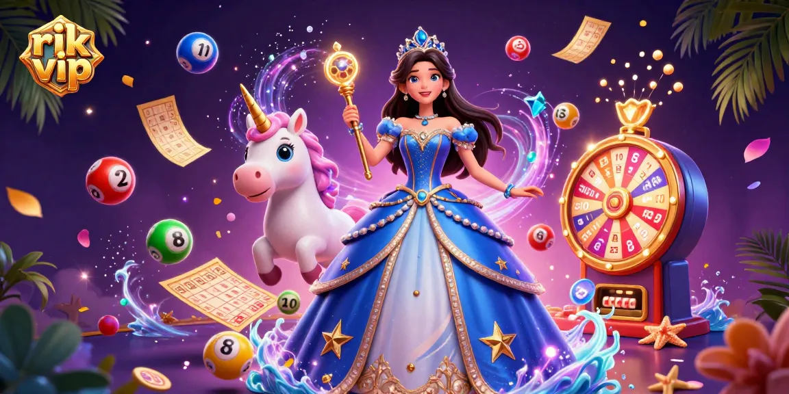 Engage with rik vip's vibrant lottery experience, featuring dynamic colorful elements and enchanting characters.