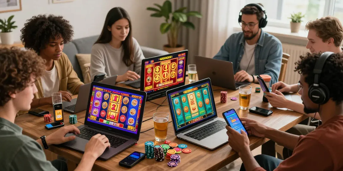 Engaging online gambling experience showing users enjoying slot deposit 1k games on their devices in a cozy setting.