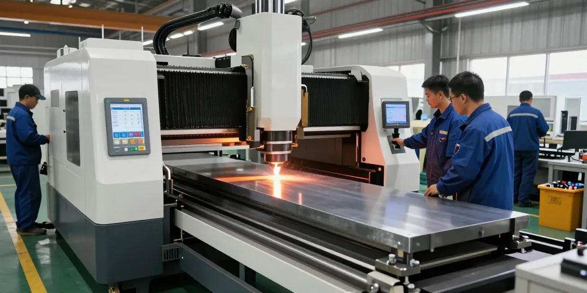 Hydraulic CNC press brake machine efficiently bending metal sheets in a modern manufacturing environment, showcasing advanced technology.