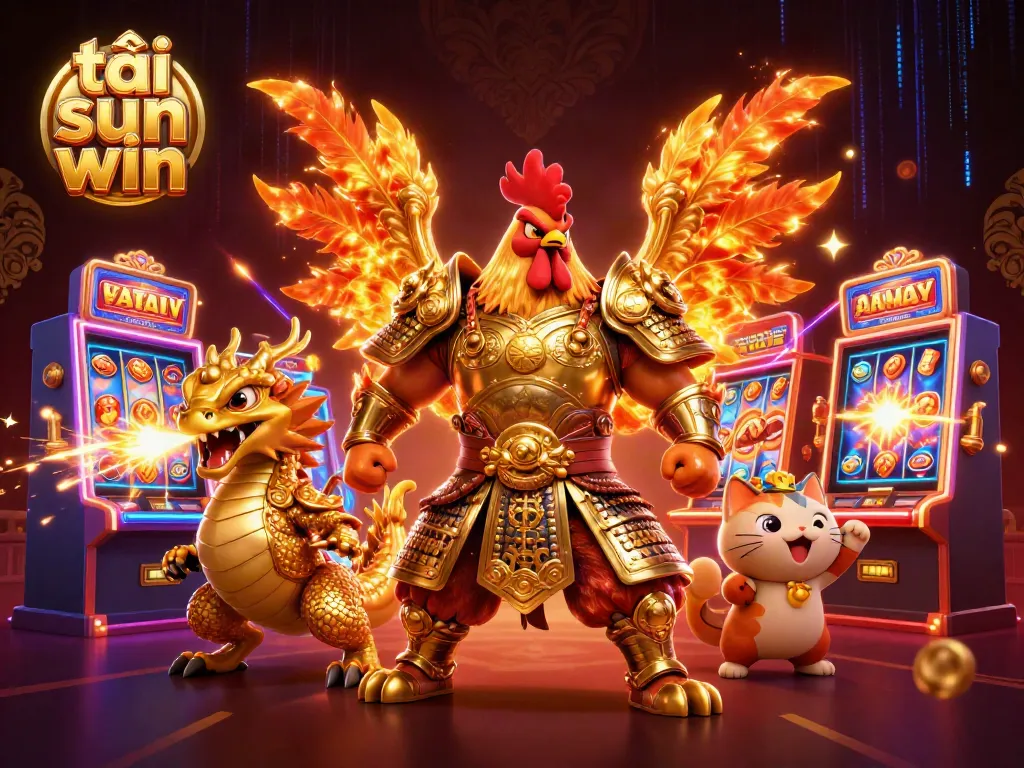 Engage in thrilling gameplay with tải sun win, featuring dynamic characters amidst vibrant casino elements.