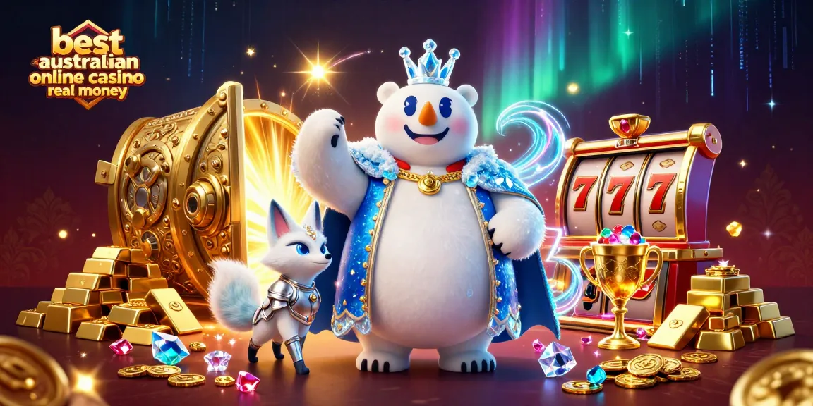 Win exciting prizes at the best australian online casino real money with vibrant 3D casino illustration