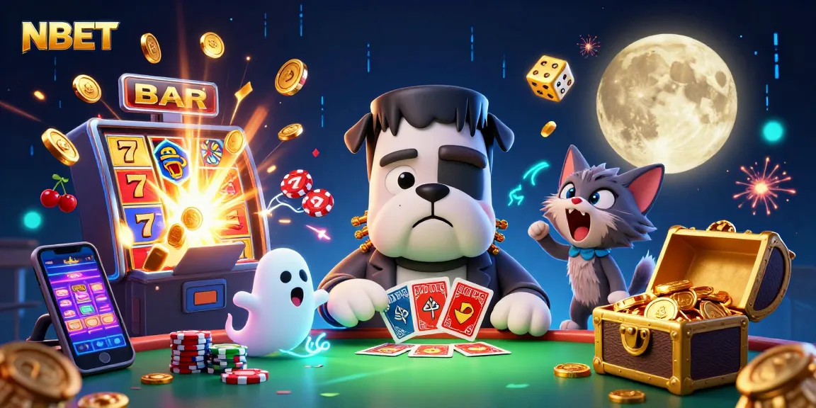 Engage in thrilling gaming at NBET, enjoying vibrant, dynamic casino entertainment with cartoon characters.