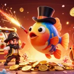 Experience thrilling gameplay with hengongbetcasino featuring an anglerfish and pirate shrimp amid vibrant casino symbols.