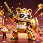 Experience the excitement of tr88 with a golden panda in a vibrant casino arena as jackpots explode.