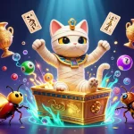 Experience the excitement of link slot gacor with 3D cartoon elements depicting winning moments in a vibrant casino scene.