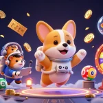 Experience the excitement of MB66 with a lively cosmic casino scene featuring charming characters and vibrant lottery elements.
