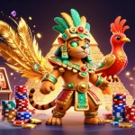 Experience the excitement of com with a vibrant Mayan-themed casino scene featuring dynamic gaming elements.