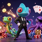 Join the adventure of Thể thao with a secret agent chameleon and his companions in a dynamic casino scene.