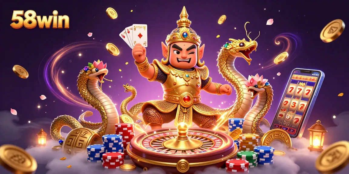 Experience thrilling action at 58win with vibrant graphics and casino elements.
