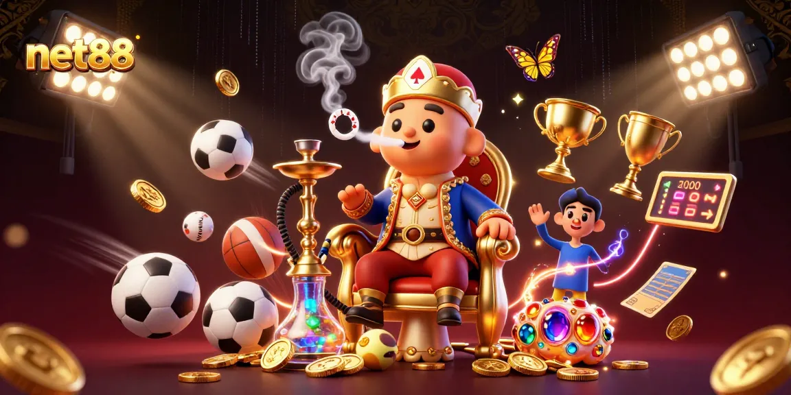 Experience the vibrant gambling scene at net88, where a hookah-master blends gaming and magic.