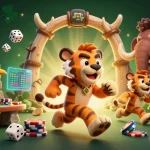 Experience thrilling gameplay at lx88 as characters engage with vibrant casino elements.