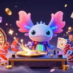 Spin and win at 188v with the vibrant neon characters in this casino-themed scene.