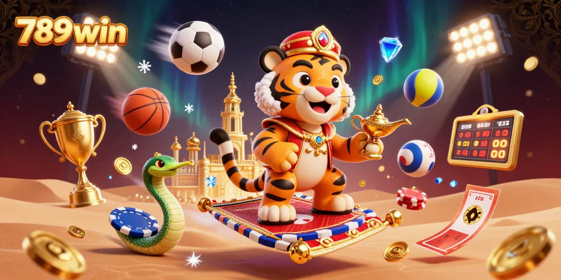 Experience the excitement of 789win with the enchanted sultan and sports action in a magical scene.
