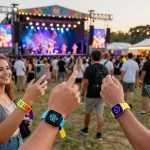 Experience seamless access and payments with pulseras con chip para festivales at vibrant outdoor events.